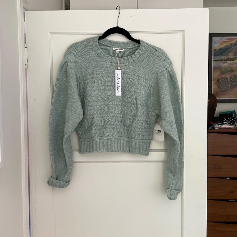 For love and lemons turquoise sweater. New with tags